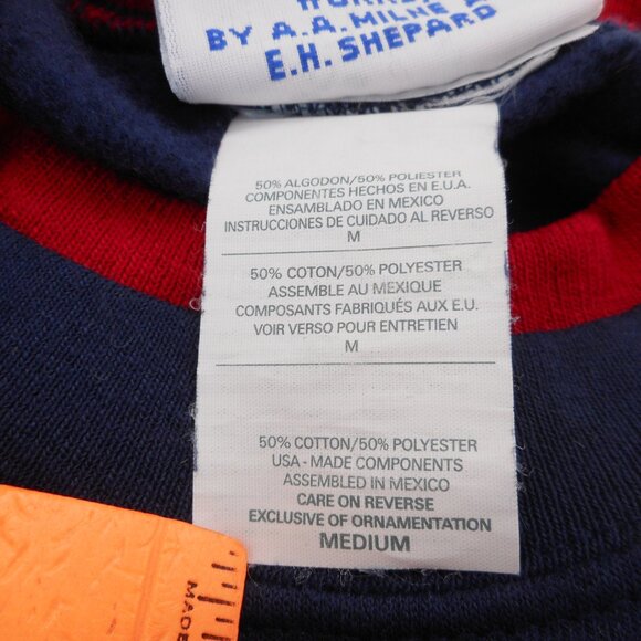 Vintage Disney Winnie The Pooh Sweatshirt Women’s M Navy Embroidered Patriotic - Picture 8 of 10